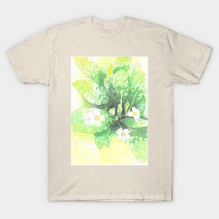 Primrose flowers watercolor painting T-Shirt